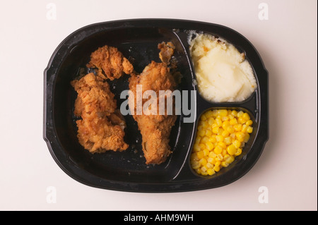 Chicken-TV dinner Stockfoto