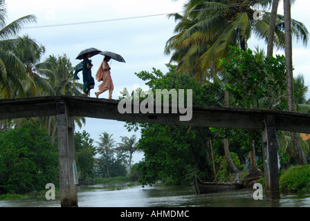 LEBEN WÄHREND DER MONSUN IN KERALA Stockfoto