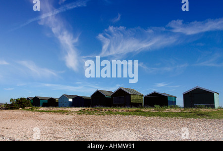 Strand Hütten Seasalter Kent UK Stockfoto