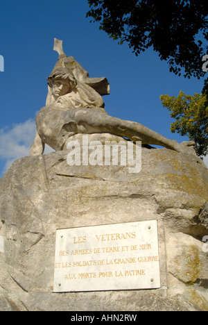 "Les Veteranen" großen Krieg-Denkmal, Chatellerault, Vienne, Frankreich. Stockfoto