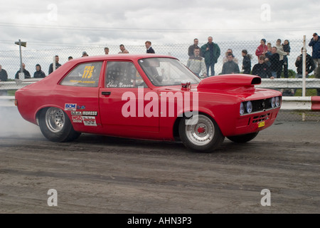 Routen Hillman Avenger Dragster Burnout Gebiet Stockfoto