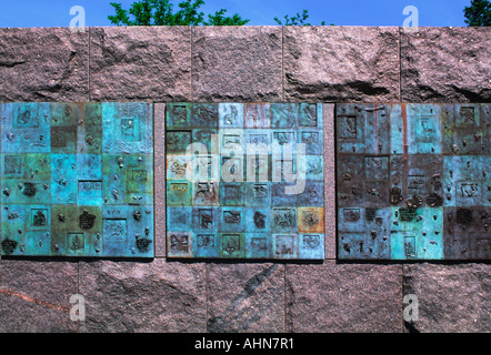 USA Washington DC Vereinigte Staaten von Amerika Franklin Delano Roosevelt Memorial Hommage an die soziale Programme Stockfoto