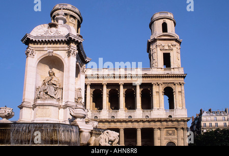 Europa Frankreich Paris Rive Gauche Eglise St Sulpice außen Stockfoto