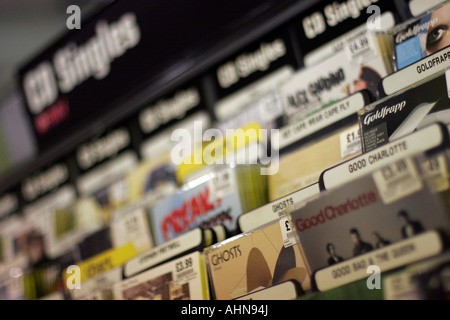 CD Singles Forsale HMV Oxford Street London Stockfoto