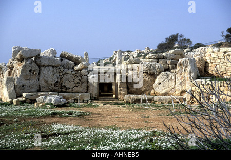 Malta Mnajdra Tempel Stockfoto