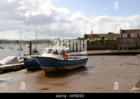 UK Devon Topsham Boote auf dem Fluss Exe bei Ebbe Stockfoto