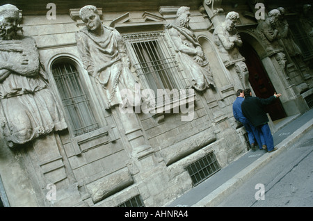 Mailand Italien Casa Degli Omenoni Stockfoto