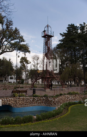 Modell des Eiffelturms im Parque Simon Bolivar, Sucre, Altiplano, Bolivien Stockfoto