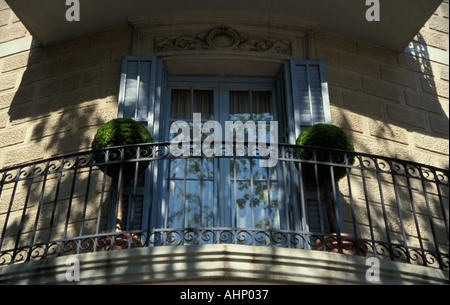 Barcelona-Balkon am Passeig de Gracia Stockfoto