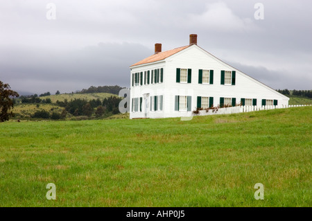 Historisches James Johnston Haus in Half Moon Bay Kalifornien. Manchmal verzichtete man auf das Weiße Haus der Half Moon Bay. Stockfoto