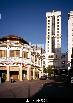 Malaysia-Penang-alte und neue Hotels Lebuh Leith Stockfoto