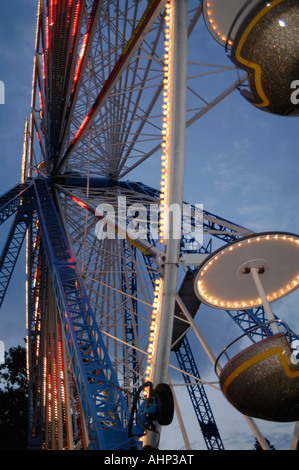 Die Riesenrad-Details der Festplatz am Dorf Wieck bei Greifswald in Norddeutschland während des jährlichen Festivals der gaffer Stockfoto