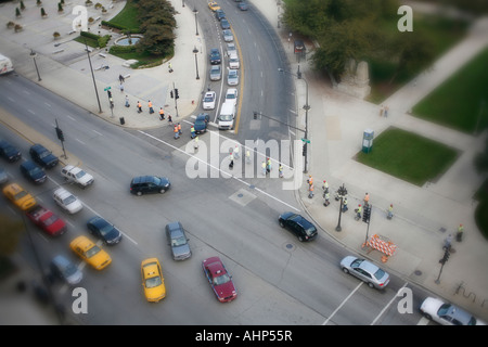 Menschen auf eine Segway-Tour der Michigan Avenue in chicago Stockfoto