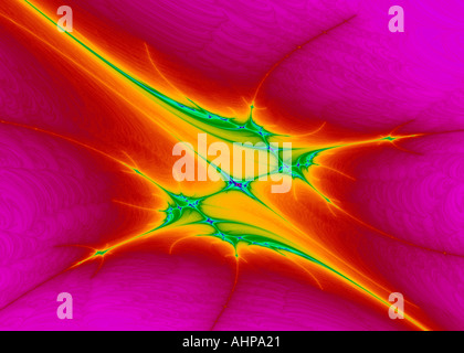 Darstellung der komplexen mathematischen Iteration Stockfoto