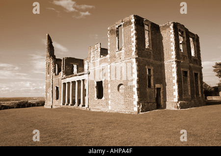 Sepia Toned Bild von Houghton House c 1620 zugeschrieben Inigo Jones wahrscheinlich House Beautiful in Pilgrim s Fortschritte in der Nähe bin Stockfoto