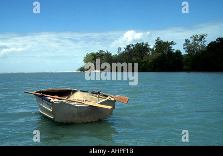 Ruderboot auf Mangroven Fluss Daintree Nationalpark-Queensland-Australien Stockfoto