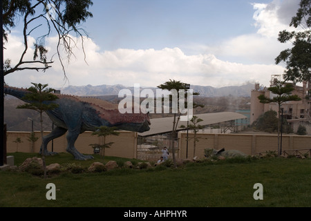 Parque Cretacico, der neue Dinosaurier-Park eingerichtet, zu übersehen, die Dinosaurier-Fußspuren an der Cal Orko Berg Sucre, Bolivien Stockfoto