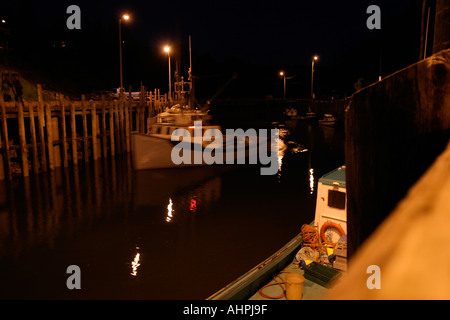 Wasser steigt im Hafen von Hallen auf der Bucht von Fundy Nova Scotia Kanada Stockfoto