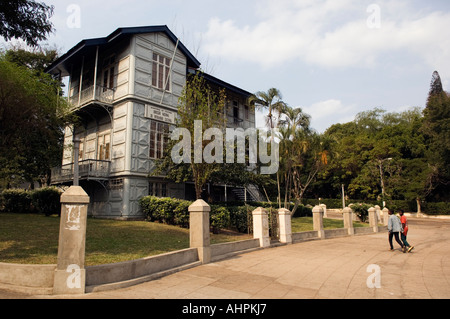 Bügeln Sie Haus oder Cassa de Ferro entworfen von dem französischen Ingenieur Eiffel, Maputo, Mosambik Stockfoto