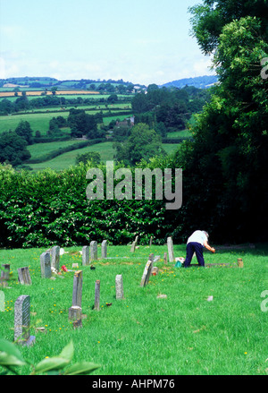 Frau Verlegung Kranz Kent England Stockfoto