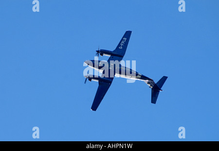 Flug Präzision Ltd Buche Super King Air B200 G-FPLB arbeiten am Flugplatz-Landebahn-Kalibrierung Stockfoto