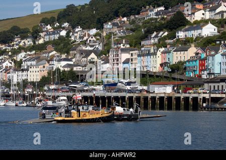 die unteren Fähre etwa nach Kingswear Dartmouth Devon England Europa uk dock Stockfoto