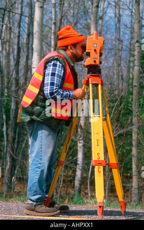 Profil von Grafschaft Landvermesser im nördlichen Wisconsin Stockfoto