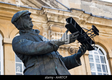 Statue von Charles Stewart Rolls in Monmouth Wales Stockfoto