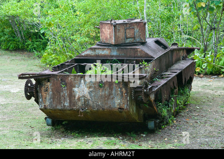 US-amphibische Landung Tank Relikt Peleliu Republik Palau Stockfoto