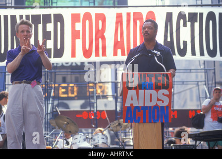 Jessie Jackson anlässlich AIDS Rallye New York City New York Stockfoto