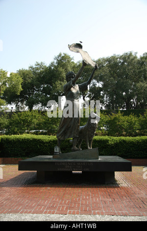 Savannah, Georgia winkenden Mädchen-Denkmal. Stockfoto