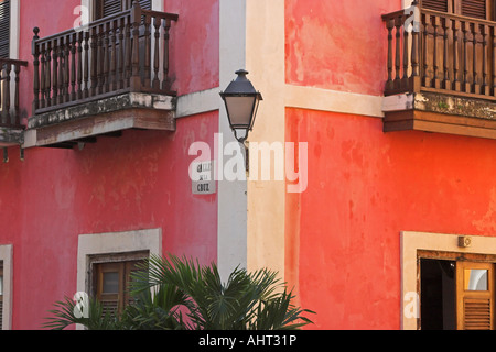 Puerto Rico San Juan Viejo Straße Stockfoto