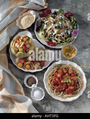 Italienische Pasta Gerichte redaktionelle Essen Stockfoto