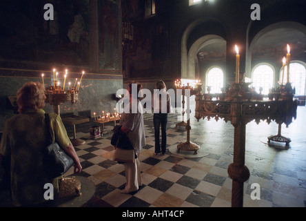 Innere des Aleksandar Newski-Kathedrale (Sveti Aleksandar Newski) in Sofia, Bulgarien Stockfoto