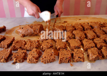 Herstellung in Tintagel Cornwall fudge Stockfoto