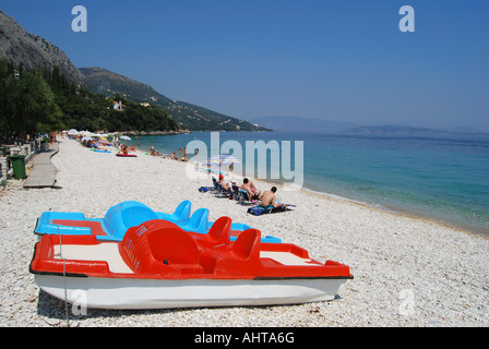 Barbati Beach, Barbati, Korfu, Ionische Inseln, Griechenland Stockfoto