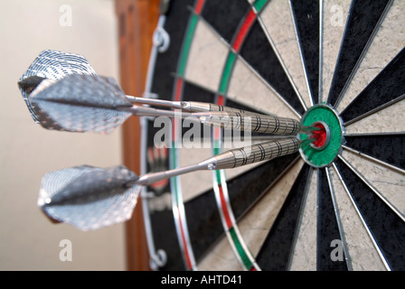 Dart in Stier-Auge Stockfoto