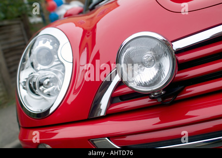 Vorderseite des Mini Cooper Auto Stockfoto