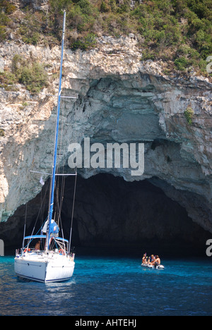 Blauen Grotten, Paxos, Ionische Inseln, Griechenland Stockfoto