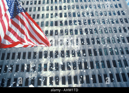 Amerikanische Flagge im Ticker Tape Parade New York City NewYork Stockfoto