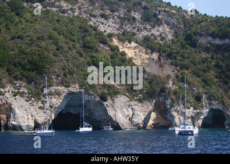 Blauen Grotten, Paxos, Ionische Inseln, Griechenland Stockfoto