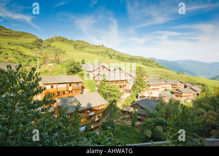 Longshen terrassierten Reisfelder Guilin Guangxi China Stockfoto