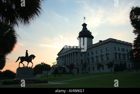 Statue von Wade Hampton, South Carolina general, Gouverneur & Senator, South Carolina State House, Columbia, South Carolina, USA Stockfoto