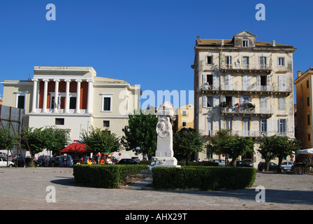 Alten Hafenplatz, Altstadt von Korfu, Kerkyra, Korfu, Ionische Inseln, Griechenland Stockfoto