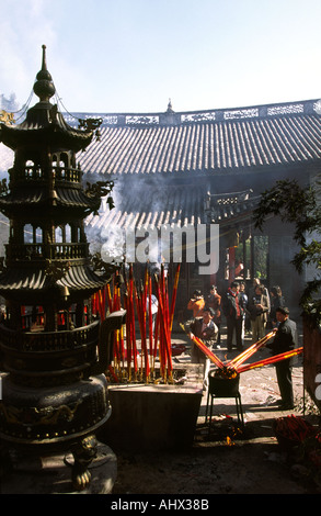 China Yunnan Dali Guanyin Tang Göttin der Barmherzigkeit Tempel Drachen Pagode Stockfoto