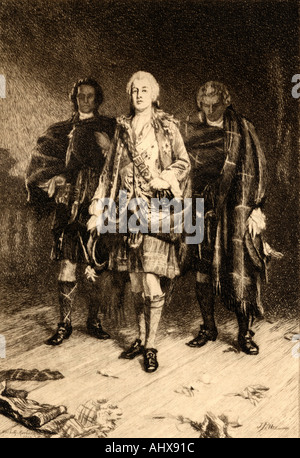 Charles Edward Stuart, aka der Young Pretender, der Junge Chevalier, und Bonnie Prince Charlie, 1720 - 1788. Antragsteller auf den britischen Thron. Stockfoto