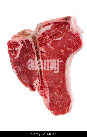 Nahaufnahme eines rohen Steaks Stockfoto