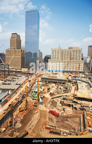 Erhöhte Ansicht von Ground Zero in New York City Stockfoto