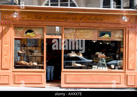 traditionelle Bäckerei-Zeichen-Shop in Frankreich Stockfoto