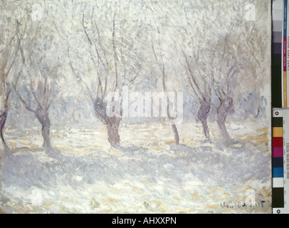 Bildende Kunst, Monet Claude (1840-1926), Malerei, Winterlandschaft, Göteborg Museum of Art, Schnee, Kälte, Bäume, Französisch, Fran Stockfoto